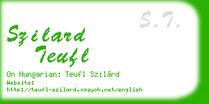 szilard teufl business card